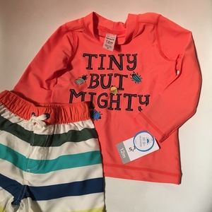 New with Tags! Baby Rash Guard and Swim Shorts!